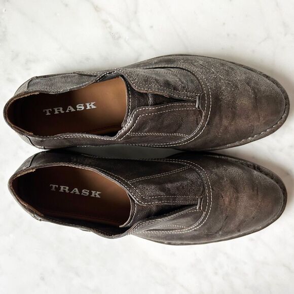 HS Trask Avery Metallic Silver Leather Slip On Loafers Flats - Women's Size 8 - Picture 8 of 8